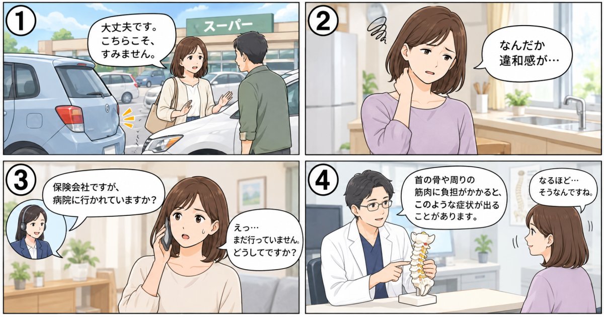 軽い追突事故後の違和感、それはむちうちの初期症状?判断基準